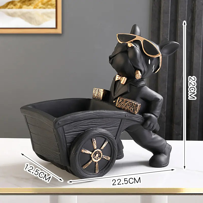 Dog Figurine Key Storage Cart