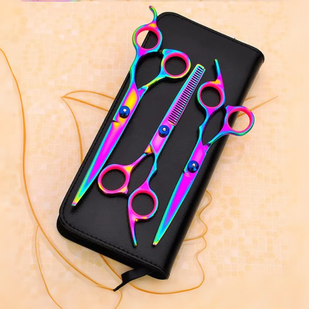 7-Inch Colorful Pet Grooming Scissors Set