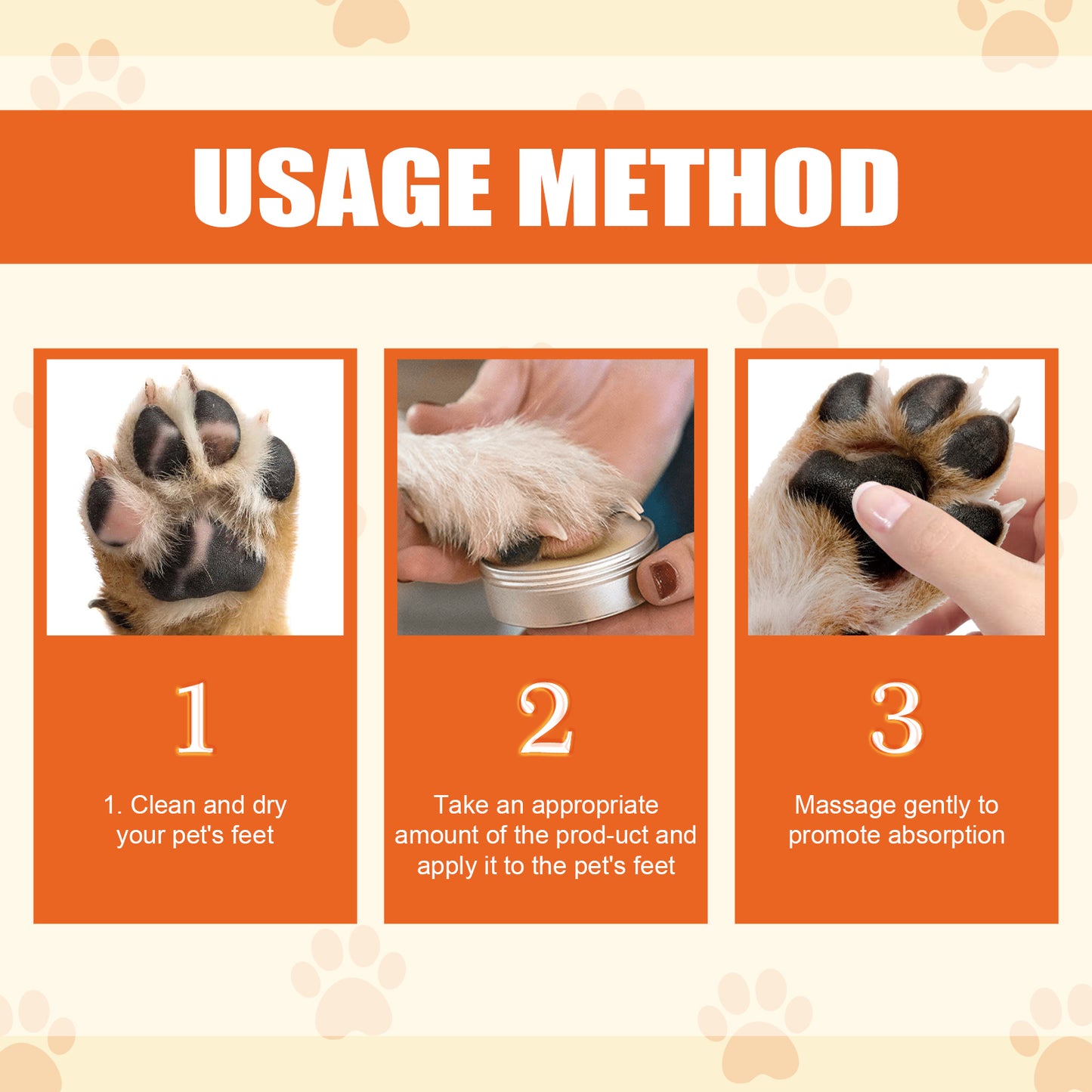 Pet Moisturizing Paw Care Cream, Universal Moisturizing Feet Cracked Care Cream