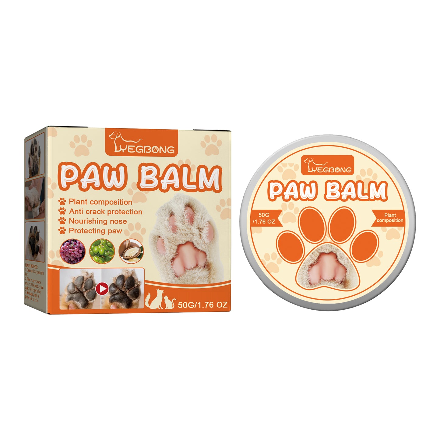 Pet Moisturizing Paw Care Cream, Universal Moisturizing Feet Cracked Care Cream