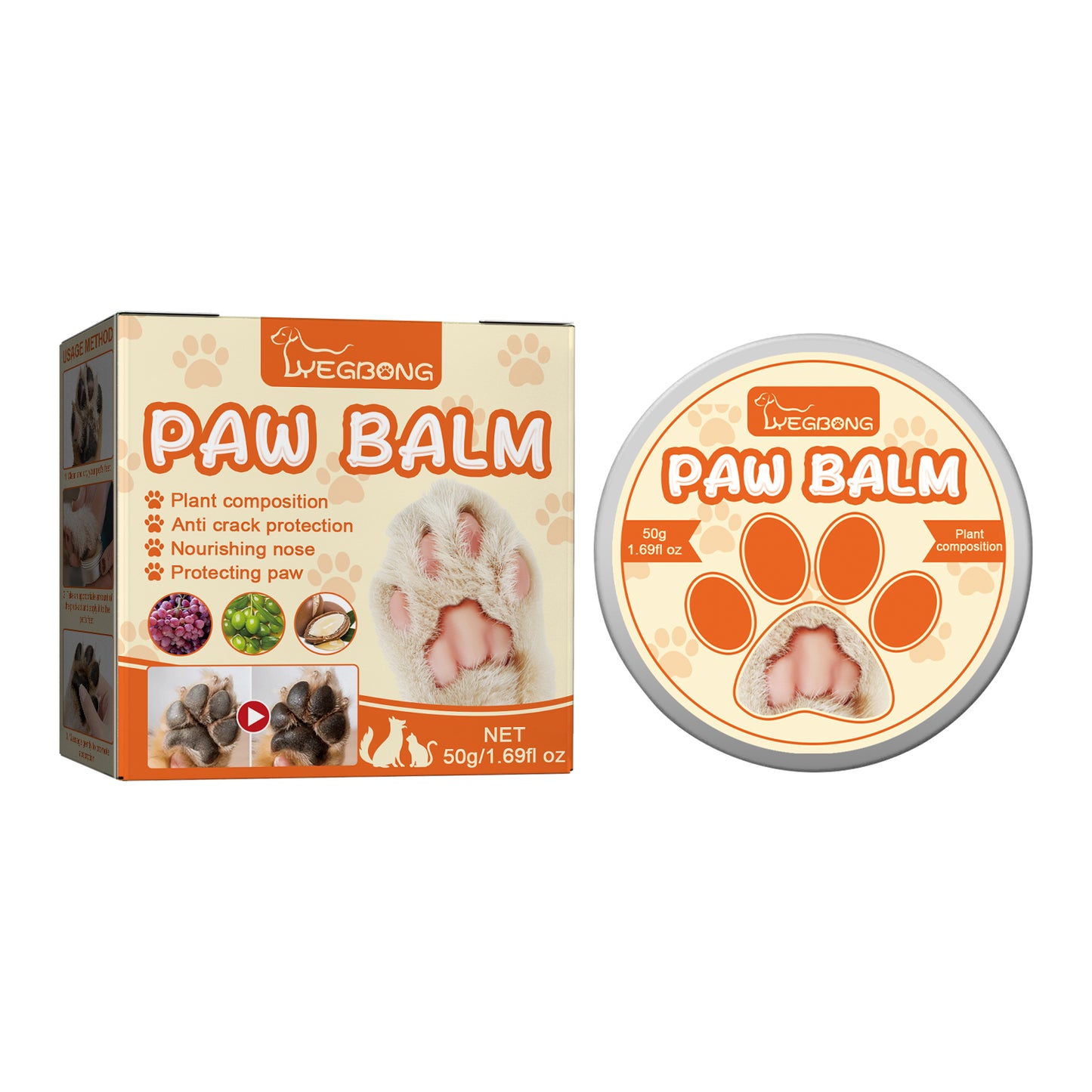 Pet Moisturizing Paw Care Cream, Universal Moisturizing Feet Cracked Care Cream
