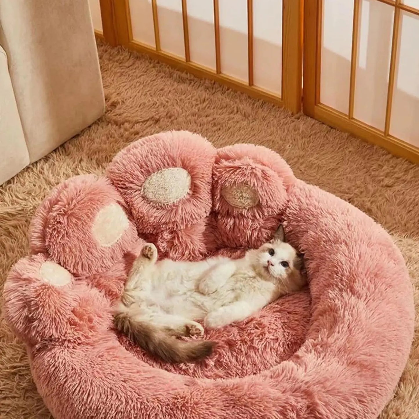 Cute Bear Paw Shape Pet Sleeping Bed