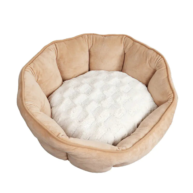 Shell-Shaped Pet Bed for Dogs & Cats