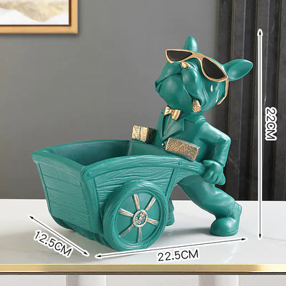 Dog Figurine Key Storage Cart