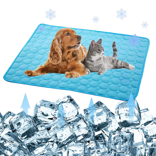 Cooling Mat for Dogs & Cats - Ice Silk Cooling for Summer