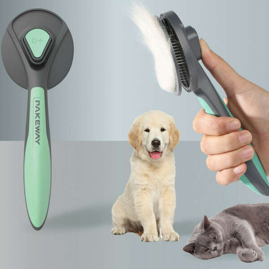 Pet Grooming Brush with Fur Remover