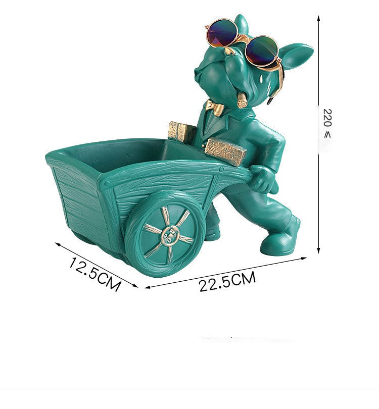 Dog Figurine Key Storage Cart