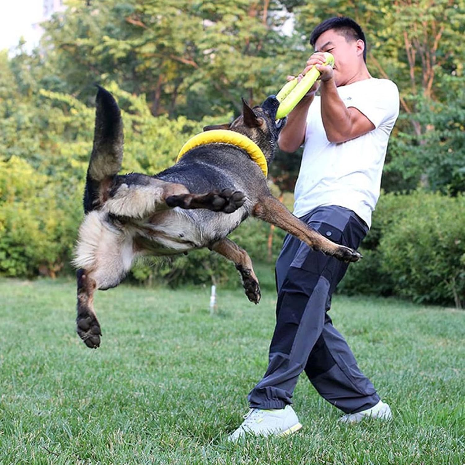 Outdoor Dog Flying Disc Floating Ring Pulling Toy