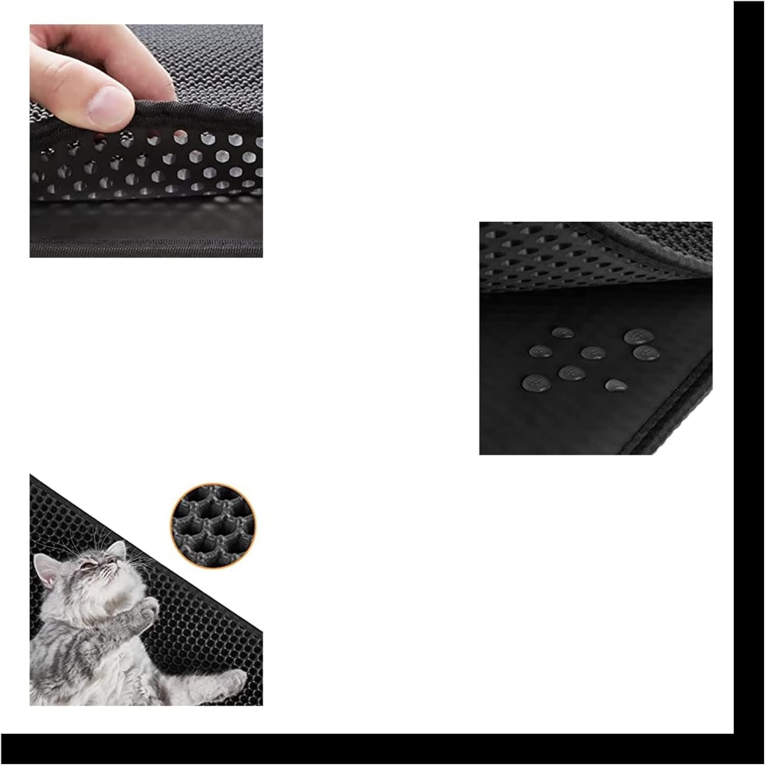 Double Layer Easy Clean Litter Box Mat