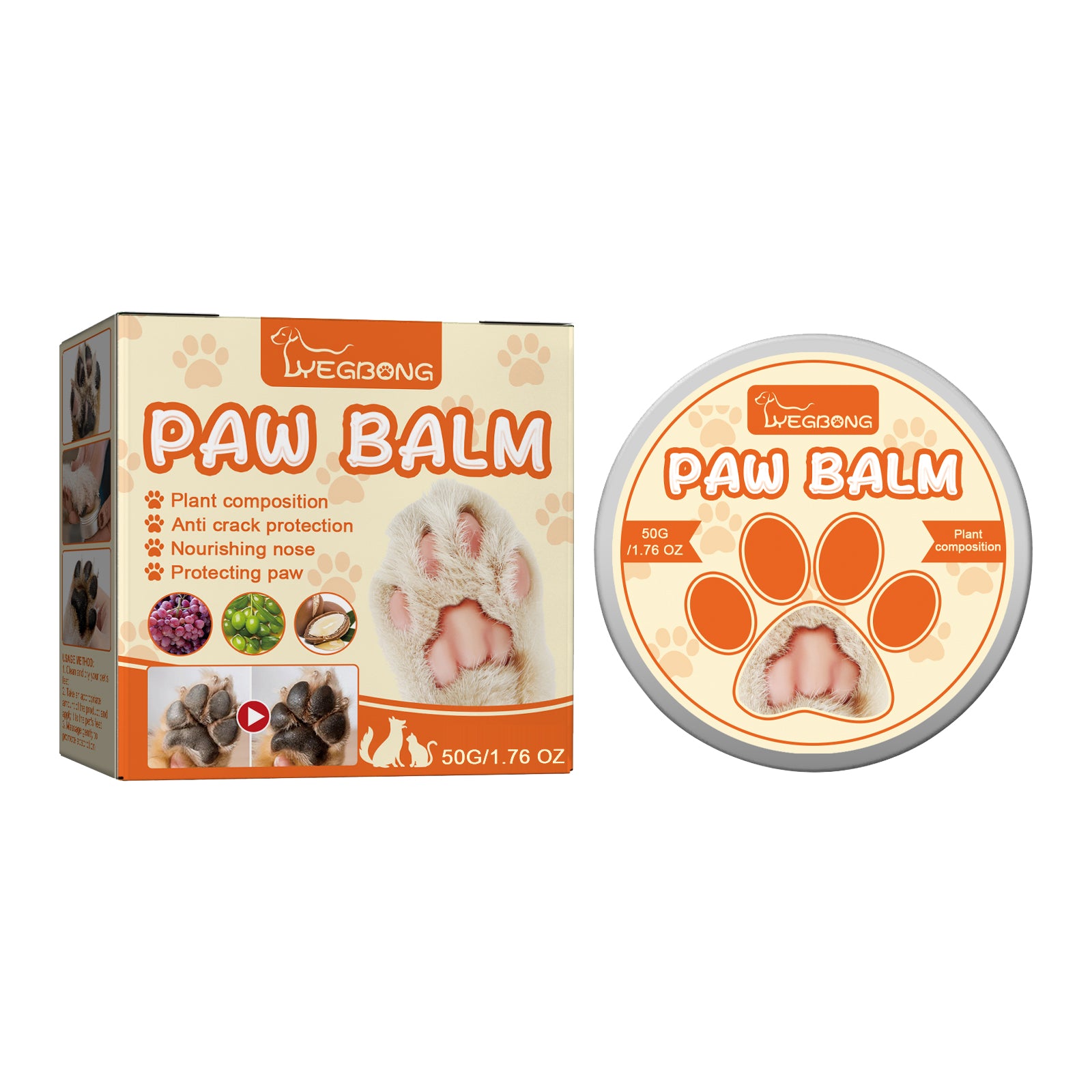 Pet Moisturizing Paw Care Cream, Universal Moisturizing Feet Cracked Care Cream
