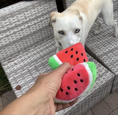 Watermelon Plush Shape Puppy Pet Chew Toy