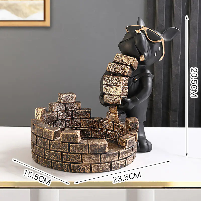Dog Figurine Key Storage Cart