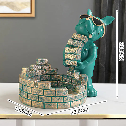 Dog Figurine Key Storage Cart