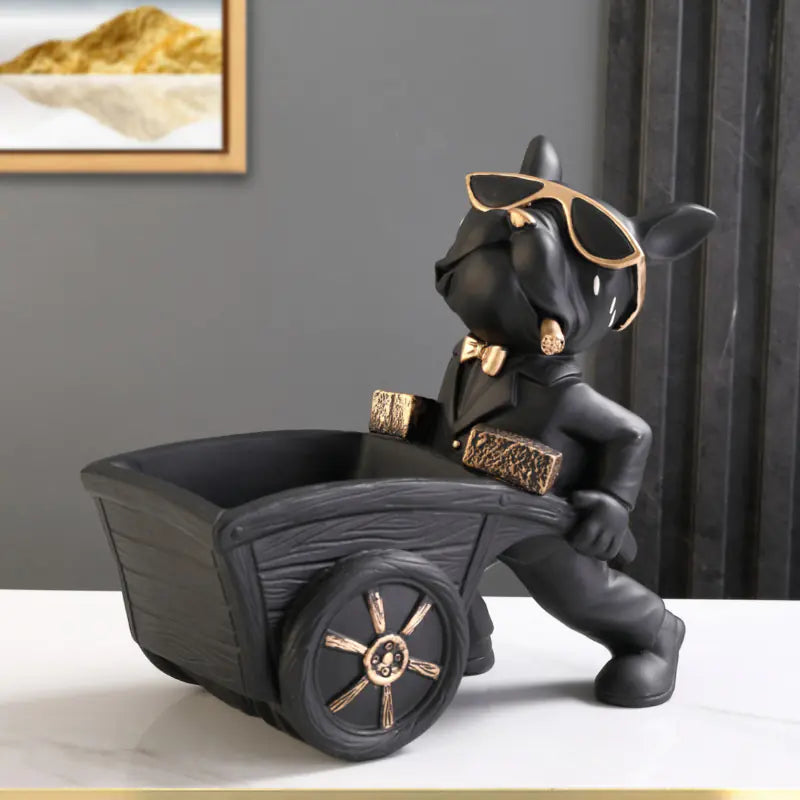 Dog Figurine Key Storage Cart