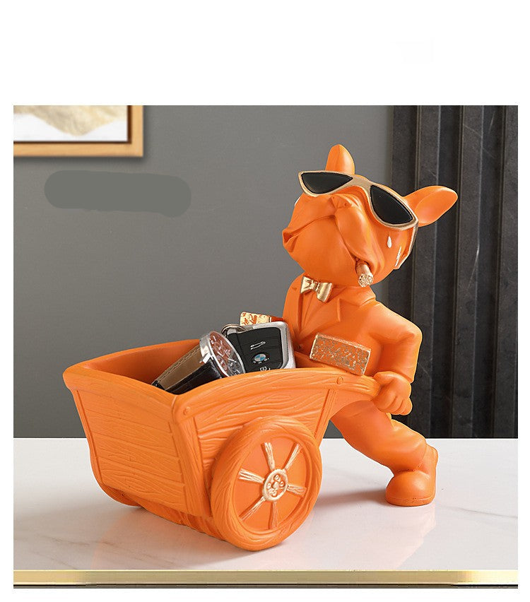 Dog Figurine Key Storage Cart